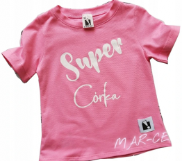 T-shirt Super Córka róż