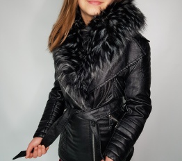 Płaszcz zimowy leather & fur