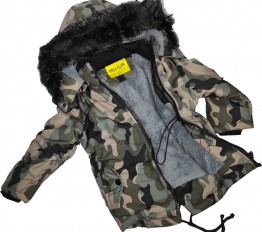 Parka zimowa Moro ciemne futro