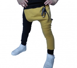 Spodnie z street boy żółty