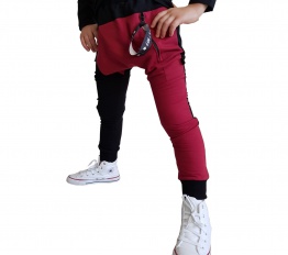 Spodnie street boy bordo ocieplane