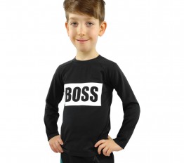 Bluzka BOSS czarny Style Kids
