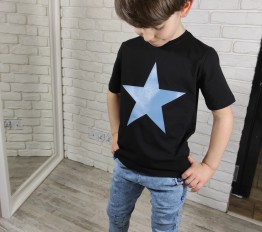 T-Shirt gwiazda czarny MIMI 
