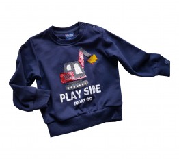 Bluza magiczne cekiny Koparka granat