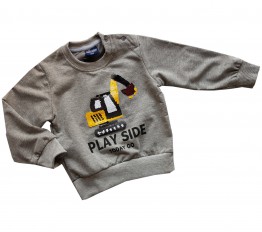 Bluza magiczne cekiny Koparka szara