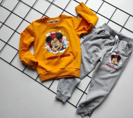 Komplet Mickey Mouse żółty