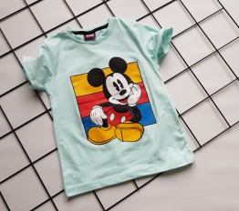 T-Shirt Mickey trio mięta