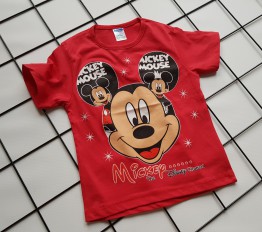 T-Shirt Mickey gwiazda czerwień