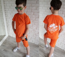 T-shirt Despacito dekatyzowany pomarańcz