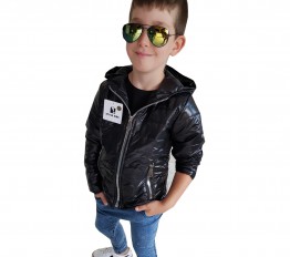 Kurtka parka przejściowa BIG ZIP czarna