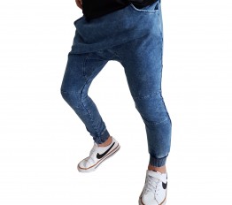 Spodnie baggy dekatyzowane blue Style Kids