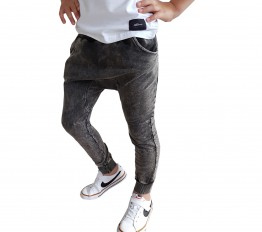 Spodnie baggy dekatyzowane black Style Kids
