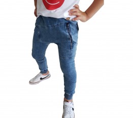 Spodnie street dekatyzowane blue Style Kids