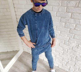 Bluza street dekatyzowana blue Style Kids