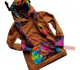 Bluza ruchome uszy brąz II gat