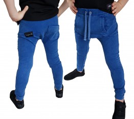 Spodnie Despacito dekatyzowane back pocket niebieskie 