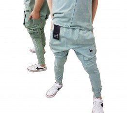 MashMnie SPODNIE DRESOWE VINTAGE WASH MIĘTOWE WOW