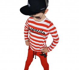 Despacito LONG stripes red orange