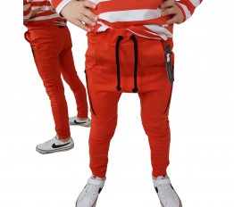 Spodnie Despacito zip red orange