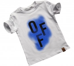 T-Shirt OFF biel + niebieski MIMI 