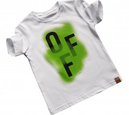 T-Shirt OFF biel + zieleń MIMI 