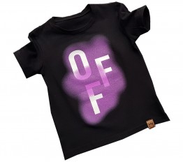 T-Shirt OFF  czerń + fiolet MIMI 