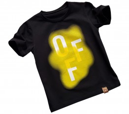 T-Shirt OFF  czerń + żółty MIMI 