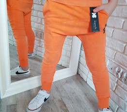 Spodnie Despacito dekatyzowane wilk orange