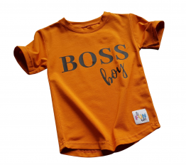 T-shirt FUN KIDS Boss Boy Orange