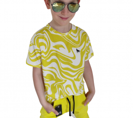 MashMnie T-SHIRT PRINT NEONOWY ŻÓŁTY