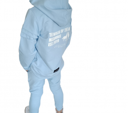 MashMnie BLUZA ROZPINANA WOLVES BŁEKITNA