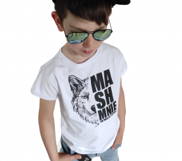 MashMnie T-SHIRT WOLF biały