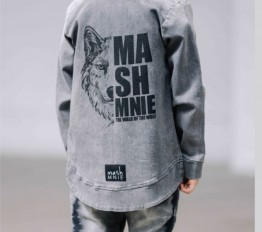 MashMnie bluza jeansowa grafitowa