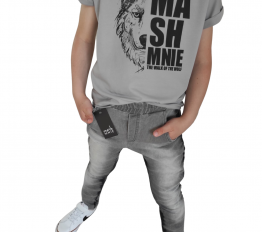MashMnie SPODNIE jeansowe GRAFITOWE