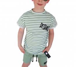 T-shirt Despacito stripes olive