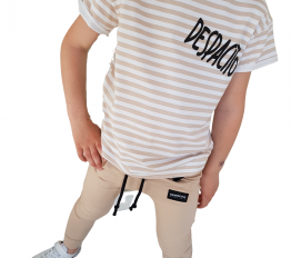 T-shirt Despacito stripes beige