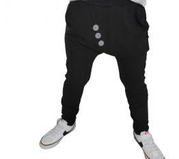 Spodnie eleganckie z dresówki czarne Style Kids
