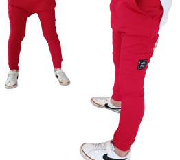 Spodnie normal kieszeń czerwone NUNU