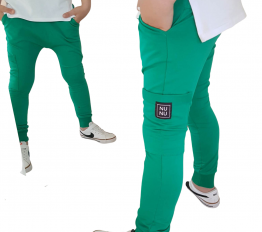 Spodnie normal kieszeń zielone NUNU