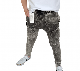 All For Kids spodnie jeansowe front pocket gray