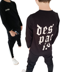 Despacito LONG z napisami na plecach czarny