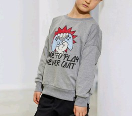 ALL FOR KIDS bluza gamer szara