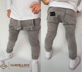 Spodnie Despacito dekatyzowane back pocket szare