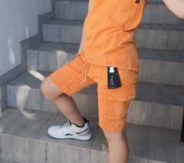 Szorty Despacito Vintage dekatyzowane pomarańcz