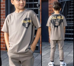 All For Kids T-Shirt STAY WILD BEŻOWY