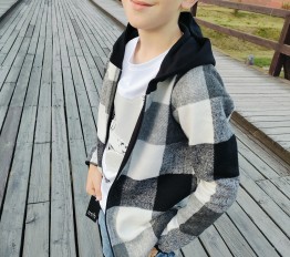 Bluzo-Kurtka w kratę Royal Kids Black