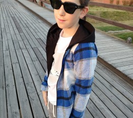 Bluzo-Kurtka w kratę Royal Kids Blue
