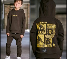 MashMnie Wild CIty Bluza z kapturem Brązowa