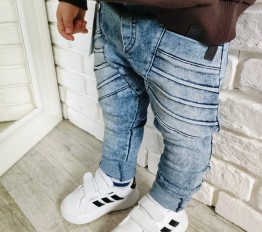 All for Kids Spodnie Jeansowe Pocket Przeszycia blue