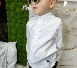 MashMnie koszula WOLF biała